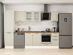 Alvinka 300X210 Cm Klasik Mebran Mutfak Dolabı Mb-E90B50S40-3 Mebran | Kumtaşı - Suntalam