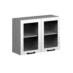 Alvinka Mutfak Modül Mbr_A Üst 2Dk1R 100-H72Cm Dolap Cam Beyaz Beyaz Suntalam