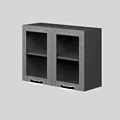 Alvinka Mutfak Modül Mbr_A Üst 2Dk1R 100-H72Cm Dolap Cam Beyaz Beyaz Mdf