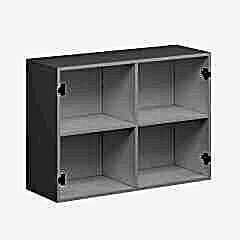 Alvinka Mutfak Modül Mbr_A Üst 2Dk1R 100-H72Cm Dolap Cam Beyaz Beyaz Mdf