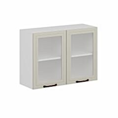 Alvinka Mutfak Modül Mbr_A Üst 2Dk1R 100-H72Cm Dolap Cam Beyaz Kumtaşı Suntalam