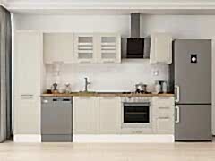 Alvinka 300X210 Cm Klasik Mebran Mutfak Dolabı Mb-E90B50S40-3 Mebran | Kumtaşı - Mdf