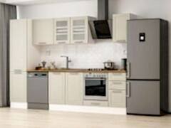 Alvinka 300X210 Cm Klasik Mebran Mutfak Dolabı Mb-E90B50S40-3 Mebran | Kumtaşı - Mdf