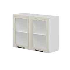 Alvinka Mutfak Modül Mbr_A Üst 2Dk1R 100-H72Cm Dolap Cam Beyaz Kumtaşı Mdf