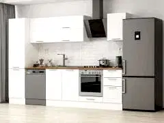 Alvinka 305X210 Cm Klasik Mebran Mutfak Dolabı Mb-E90B50S45-2 Mebran | Beyaz - Suntalam