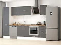 Alvinka 305X210 Cm Klasik Mebran Mutfak Dolabı Mb-E90B50S45-2 Mebran | Antrasit - Suntalam