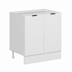 Alvinka Mutfak Modül Mbr_B Alt 2K1R 80Cm Dolap Beyaz Beyaz Mdf