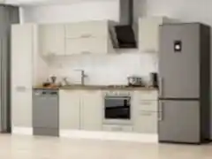 Alvinka 305X210 Cm Klasik Mebran Mutfak Dolabı Mb-E90B50S45-2 Mebran | Kumtaşı - Mdf