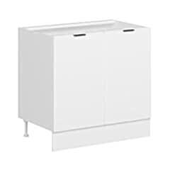 Alvinka Mutfak Modül Mbr_B Alt 2K1R 90Cm Dolap Beyaz Beyaz Mdf