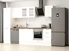 Alvinka 305X210 Cm Klasik Mebran Mutfak Dolabı Mb-E90B50S45-3 Mebran | Beyaz - Suntalam