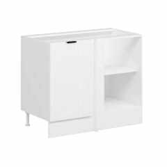 Alvinka Mutfak Modül Mbr_B Alt 1K1R 105Cm Köşe Dolap Beyaz Beyaz Mdf