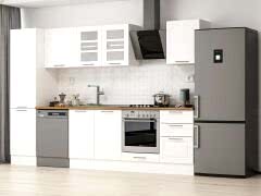 Alvinka 310X210 Cm Klasik Mebran Mutfak Dolabı Mb-E90B50S50-3 Mebran | Beyaz - Mdf