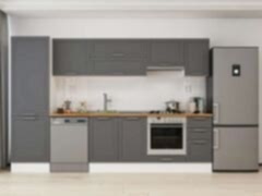 Alvinka 310X210 Cm Klasik Mebran Mutfak Dolabı Mb-E90B60S40-1 Mebran | Antrasit - Suntalam