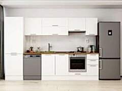 Alvinka 310X210 Cm Klasik Mebran Mutfak Dolabı Mb-E90B60S40-1 Mebran | Beyaz - Mdf