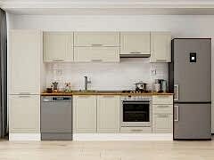 Alvinka 310X210 Cm Klasik Mebran Mutfak Dolabı Mb-E90B60S40-1 Mebran | Kumtaşı - Mdf