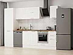 Alvinka 310X210 Cm Klasik Mebran Mutfak Dolabı Mb-E90B60S40-2 Mebran | Beyaz - Suntalam