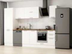 Alvinka 310X210 Cm Klasik Mebran Mutfak Dolabı Mb-E90B60S40-2 Mebran | Beyaz - Mdf