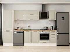 Alvinka 310X210 Cm Klasik Mebran Mutfak Dolabı Mb-E90B60S40-2 Mebran | Kumtaşı - Mdf