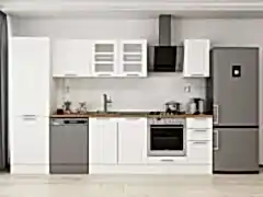 Alvinka 310X210 Cm Klasik Mebran Mutfak Dolabı Mb-E90B60S40-3 Mebran | Beyaz - Suntalam