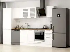 Alvinka 310X210 Cm Klasik Mebran Mutfak Dolabı Mb-E90B60S40-3 Mebran | Beyaz - Mdf