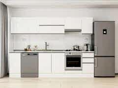 Alvinka 280X210 Cm High Gloss Mutfak Dolabı M-E80S40S40-1 High Gloss | Beyaz - Suntalam