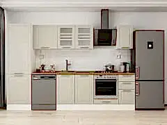 Alvinka 310X210 Cm Klasik Mebran Mutfak Dolabı Mb-E90B60S40-3 Mebran | Kumtaşı - Mdf