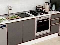 Alvinka 280X210 Cm High Gloss Mutfak Dolabı M-E80S40S40-3 High Gloss | Antrasit - Suntalam