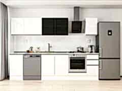 Alvinka 285X210 Cm High Gloss Mutfak Dolabı M-E80S45S40-3 High Gloss | Beyaz - Mdf