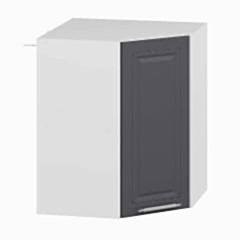 Alvinka Mutfak Modül Mbr_C Üst 1Dk1R 60-H72Cm Köşe Dolap Beyaz Antrasit Mdf