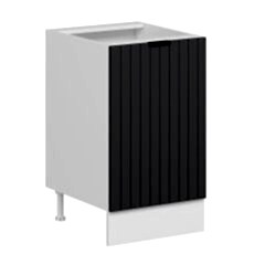 Alvinka Mutfak Modül Mbr_B Alt 1K1R 50Cm Dolap Beyaz Antrasit Mdf