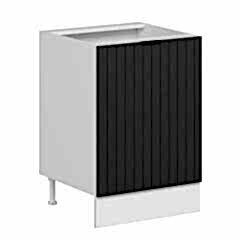 Alvinka Mutfak Modül Mbr_B Alt 1K1R 60Cm Dolap Beyaz Antrasit Mdf