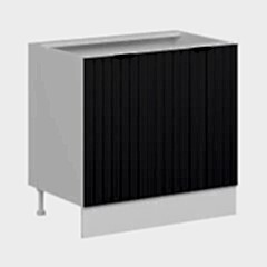 Alvinka Mutfak Modül Mbr_B Alt 2K1R 90Cm Dolap Beyaz Antrasit Suntalam