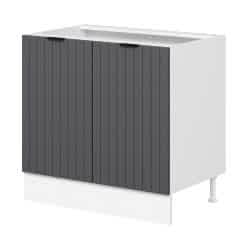 Alvinka Mutfak Modül Mbr_B Alt 2K1R 90Cm Dolap Beyaz Antrasit Suntalam