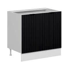 Alvinka Mutfak Modül Mbr_B Alt 2K1R 90Cm Dolap Beyaz Antrasit Mdf