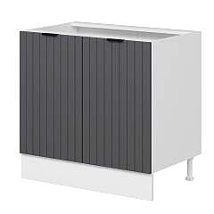 Alvinka Mutfak Modül Mbr_B Alt 2K1R 90Cm Dolap Beyaz Antrasit Mdf