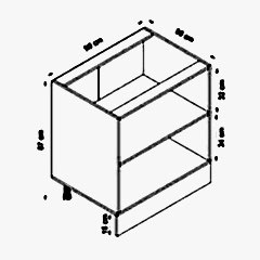 Alvinka Mutfak Modül Mbr_B Alt 2K1R 90Cm Dolap Beyaz Antrasit Mdf