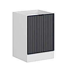 Alvinka Mutfak Modül Mbr_B Alt 1K 60Cm Evye Dolap Beyaz Antrasit Suntalam