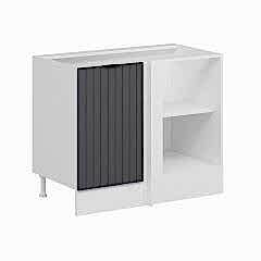 Alvinka Mutfak Modül Mbr_B Alt 1K1R 105Cm Köşe Dolap Beyaz Antrasit Suntalam