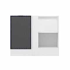 Alvinka Mutfak Modül Mbr_B Alt 1K1R 105Cm Köşe Dolap Beyaz Antrasit Suntalam