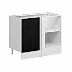 Alvinka Mutfak Modül Mbr_B Alt 1K1R 105Cm Köşe Dolap Beyaz Antrasit Mdf