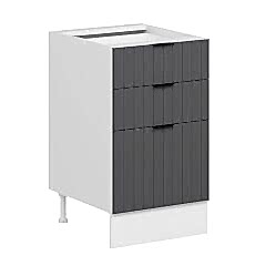 Alvinka Mutfak Modül Mbr_B Alt 3Ç1B2K Nray 50Cm Dolap Beyaz Antrasit Suntalam