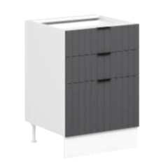 Alvinka Mutfak Modül Mbr_B Alt 3Ç1B2K Nray 60Cm Dolap Beyaz Antrasit Suntalam