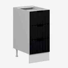 Alvinka Mutfak Modül Mbr_B Alt 3Ç Nray 40Cm Dolap Beyaz Antrasit Suntalam