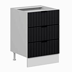 Alvinka Mutfak Modül Mbr_B Alt 3Ç Nray 60Cm Dolap Beyaz Antrasit Suntalam