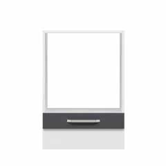 Alvinka Mutfak Modül Duz Alt 1K 60Cm Ank Dolap Beyaz Antrasit Suntalam