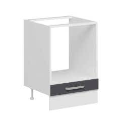 Alvinka Mutfak Modül Duz Alt 1K 60Cm Ank Dolap Beyaz Antrasit Mdf