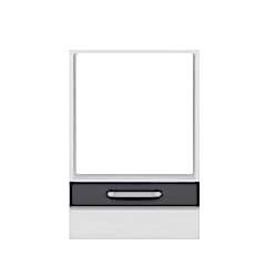 Alvinka Mutfak Modül Duz Alt 1K 60Cm Ank Dolap Beyaz Antrasit Mdf