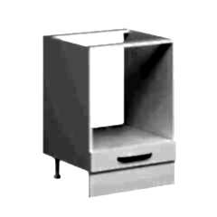 Alvinka Mutfak Modül Duz Alt 1K 60Cm Ank Dolap Beyaz Beyaz Suntalam