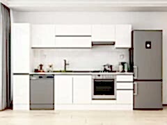 Alvinka 280X210 Cm High Gloss Mutfak Dolabı Mb-E80B40S40-1 High Gloss | Beyaz - Suntalam