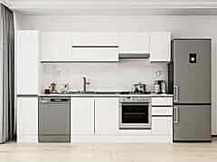 Alvinka 280X210 Cm High Gloss Mutfak Dolabı Mb-E80B40S40-1 High Gloss | Beyaz - Mdf